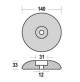 Flange Anode Zinc or Aluminum From 50 to 225 mm Dia. - 00102PALX - Tecnoseal