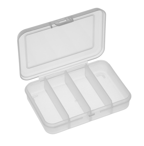 Fishing Polypropylene Box, 4 compartments - 102-4C - Plastica Panaro