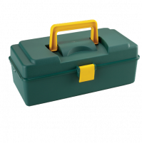 Green Tackle Box Polypropylene with 1 shelf - 141P - Plastica Panaro