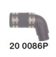 90° Exhaust Elbow Adaptor 3" X 2-1/2" for MerCruiser V8-283, 302, 305, 307, 327 and 350 C.I.D.  - 20-0086P - Barr Marine