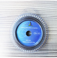 Coated Wire with 12 sleeves - 10 Meters - Silver Color - 4950-020X - AZZI Tackle