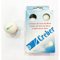 Ping Pong Balls without Stars - White - Pack of 6 Balls - BAL-P21000 - Creber 