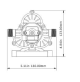 Diaphragm Pump 33 Series 3.1 bar - 11.6 LPM- DP1-028-045-33X - Seaflo