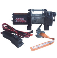 Electric Winch - 2000 lb (907 kg) Capacity - 12/24 V DC - BA-DW2000-12/24VX  - ASM