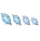Buldo Eyed Oval Bubble Floats - Transparent Color - With Eyelet and Stainless Steel Ring - EOE400X - Buldo
