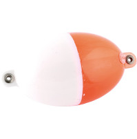 Buldo Eyed Oval Bubble Floats - White & Red Color - With Eyelet and Stainless Steel Ring - EOE412X - Buldo