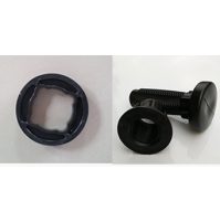 External pin and spacer for pontoon cube - Black - EP18-BL - ASM