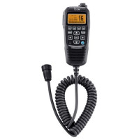 COMMANDMIC Remote Control Microphone for M423, M400BB and M506EURO VHF with Black mic and yellow backlit LCD - HM195B - ICOM