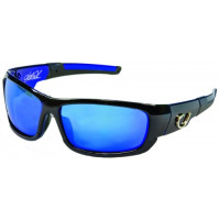 HP POLARIZED SUNGLASSES, BLACK FRAME, SMOKE LENS WITH BLUE REVO - HP101A-1 - Mustad  