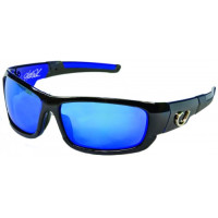HP POLARIZED SUNGLASSES, BLACK FRAME, SMOKE LENS WITH BLUE REVO - HP101A-1 - Mustad