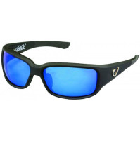 HP POLARIZED SUNGLASSES, BLACK VENTED FRAME, SMOKE LENS WITH BLUE REVO - HP102A-1 - Mustad  