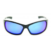 PRO SUNGLASSES GLOSS BLACK FRAME / SMOKE BLUE REVO LENS - HP104A-1 - Mustad  