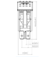 Rocker Switch without Light - 5 phase - Double Pole Single Throw DPST On-Off or (on)-off - JH-A12223ARX - ASM