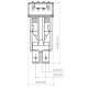 Rocker Switch with Light - 3 phase - Single Pole Single Throw SPST (on)-off - JH-A11313BR - ASM