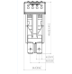 Rocker Switch without Light - 4 phase - Single Pole Double Throw SPDT ON-ON - JH-A11424CR - ASM