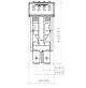 Rocker Switch without Light - 7 phase - Double Pole Double Throw DPDT On-Off-On OR (ON)-OFF-(ON) OR (ON)-OFF-ON - JH-A12433ERX - ASM