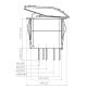 Rocker Switch without Light - 4 phase - Single Pole Double Throw SPDT On-Off-On - JH-A11424ER - ASM