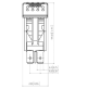 Rocker Switch without Light - 4 phase - Single Pole Double Throw SPDT On-Off-On or (on)-off-on or (on)-off-(on) - JH-A11533ERX - ASM