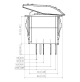 Rocker Switch without Light - 7 phase - Double Pole Double Throw DPDT (ON)-OFF-(ON) - JH-A12533ERX - ASM