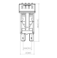Rocker Switch without Light - 3 phase - Single Pole Single Throw SPST On-Off - JH-A21222ARX - ASM