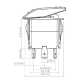 Rocker Switch with Light - 5 phase - Single Pole Double Throw SPDT On-On - JH-A21632CRX - ASM