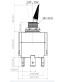 Toggle Switch - 3 phase - Single Pole Single Throw SPST On-Off - JH-C21122AGX - ASM