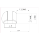 Small metal ball socket - LX117 - ASM