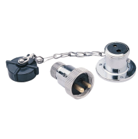 Water Resistant Chrome Brass Plugs and Sockets - 2 Pin - HL2741X - Hella Marine