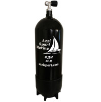 Steel Tank with 1 Outlet Valve and Boot - 15 L - 230B  - TK-A1508121 - AZZI SUB