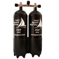 Twin Set Steel Tank with Isolation and Boot - BI 2x10 L - 230B  - TK-A1006625 - AZZI SUB