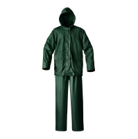 Polyester Fur Lined Rain Suit  - Forest Green Color - RS040-MX - AZZI Tackle