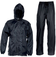 Polyester Fur Lined Rain Suit  - Black Color - RS041-MX - AZZI Tackle