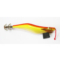 Painted Squid with Plomb - Red, Yellow & White - Size 3.00 - S42-RY - AZZI Tackle