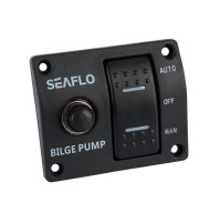 Bilge Pump Switch Panel  - 12V & 24V - MAN-OFF-AUTO - SFSP-015-02 - Seaflo 