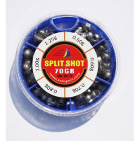 Split Shot of Sphere V-Shaped Sinker with 6 compartments - SS6-125-70 - AZZI Tackle