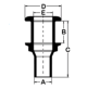 THRU HULL OUTLET IN PLASTIC WHITE - SM32201X - Sumar