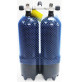 Twin Set Steel Tank with Isolation and Boot - BI 2x10 L - 230B  - TK-A1006625 - AZZI SUB