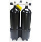 Twin Set Steel Tank with Isolation and Boot - BI 2x10 L - 230B  - TK-A1006625 - AZZI SUB