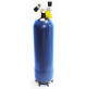 Steel Tank with 2 Outlets inverted V valve Giano and Boot - 18 L - 230B  - TK-A1808218 - AZZI SUB