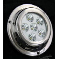 Marine Underwater LED light - 6X3W - From 10 to 30 Volts - With external driver and RGB color controller - ZY-TD6A1-6X3RGB - ASM