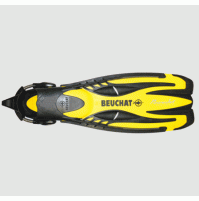 POWER JET WITH SPRING STRAPS Fins - Color Yellow - From Size S to XL - FS-B154121X - Beuchat