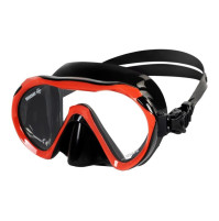 1 DIVE MASK -DARK SILICONE COLOR BLACK/RED - MK-B151231 - Beuchat