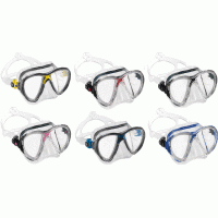 Big Eyes Evolution Mask - Clear Silicone - Assorted Color - Available in Colors Yellow, Red, Black, Pink, Blue, Dark Blue - Sold By One Piece - MK-CDS336099 - Cressi