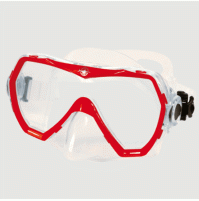 CORSO Mask - clear silicone - Color Red - MK-B151225 - Beuchat