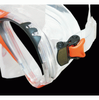 View-Max 2 Mask - Clear Silicone - Color Orange - MK-B153236 - Beuchat 