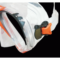 View-Max 2 Mask - Clear Silicone - Color Orange - MK-B153236 - Beuchat 