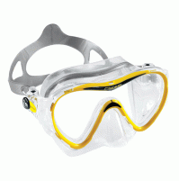 Piuma Mask - Clear Silicone - Color Yellow - MK-CDS334510 - Cressi