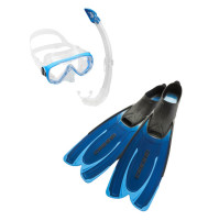 AQUA FINS + ONDA MASK + MEXICO SNORKEL - COMPLETE SET - BlUE - ST-CXCA312041X - Cressi