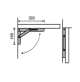 TABLE BRACKET S.STEEL FOLDING MODEL - SM250 - Sumar