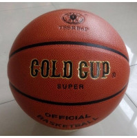 PVC Leather Basketball - 12 Panels - Available in Different Sizes - TSSRB6P-5X - Gold Cup